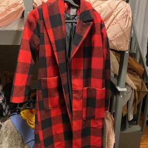 Plaid Primark Long Plaid Coat
